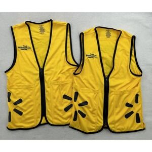 Lot of 2 New Walmart Proud Associate Unisex Employee Uniform Yellow Vest Size XS